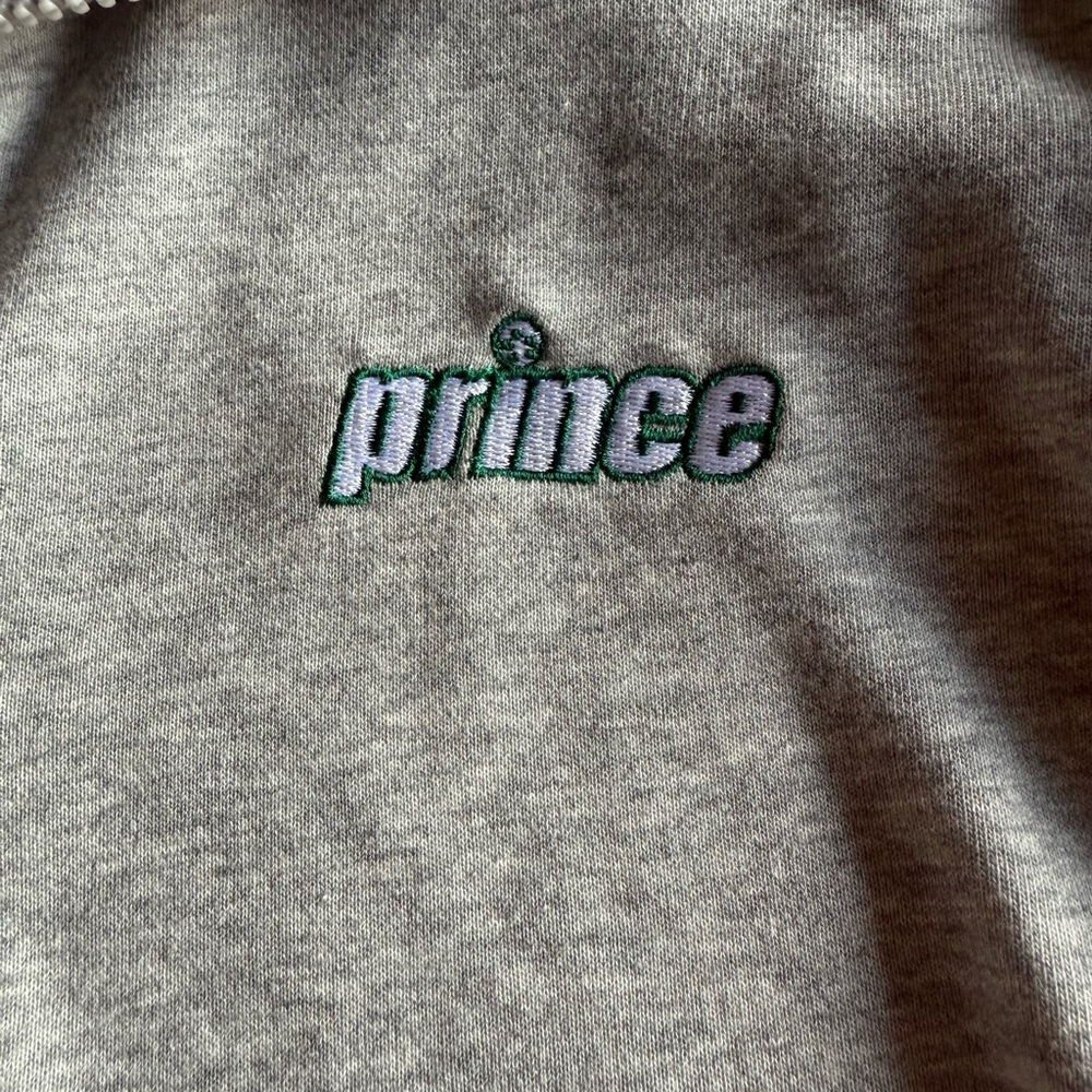 Prince Gray Women’s Half Zip Cropped Hoodie